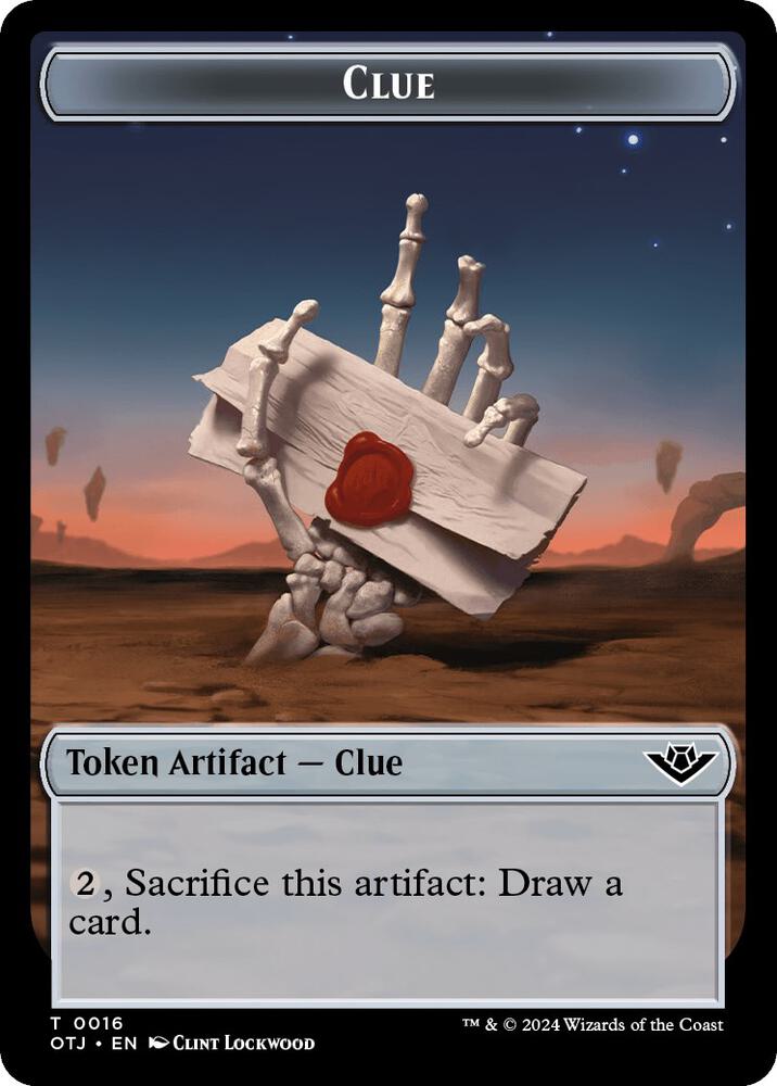 Clue // Plot Double-Sided Token (16 // 20) (OTJ)