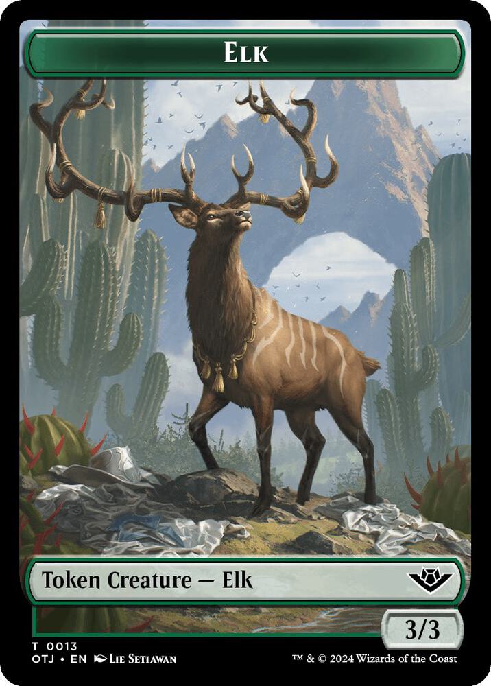 Elk // Plot Double-Sided Token (13 // 20) (OTJ)