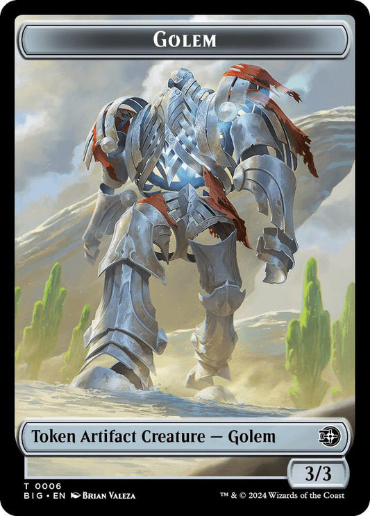 Image for Golem // Plot Double-Sided Token (6 // 20) (BIG) - Magic: The Gathering