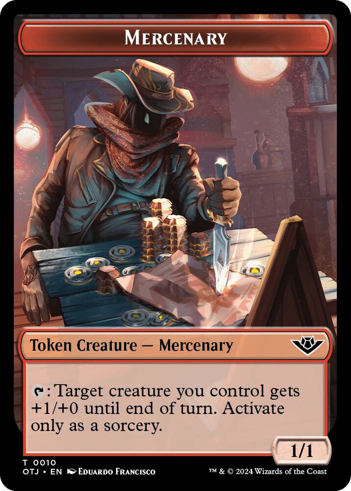 Mercenary // Construct Double-Sided Token (10 // 3) (OTJ)