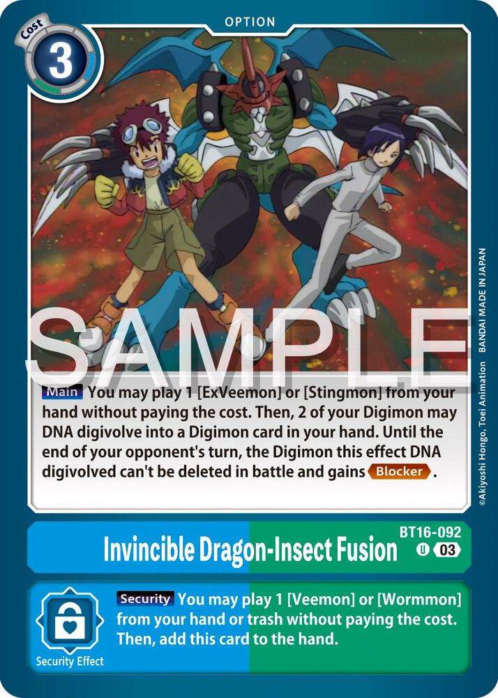 Invincible Dragon-Insect Fusion (BT16-092 U) (BT-16)