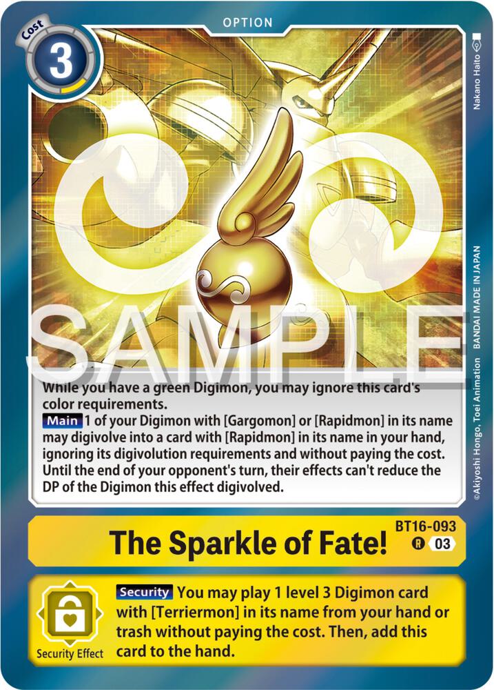 The Sparkle of Fate! (BT16-093 R) (BT-16)