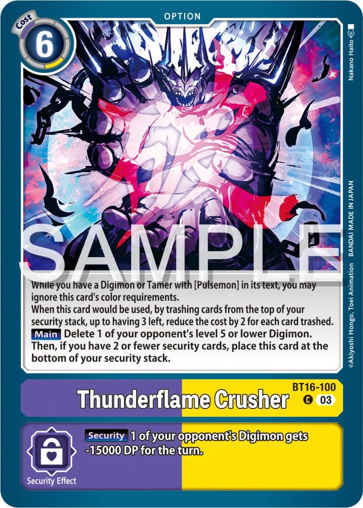 Thunderflame Crusher (BT16-100 C) (BT-16)