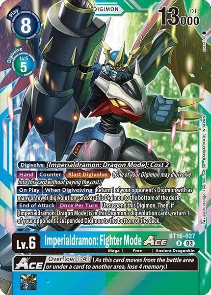 Imperialdramon: Fighter Mode ACE (BT16-027 R) (BT-16)