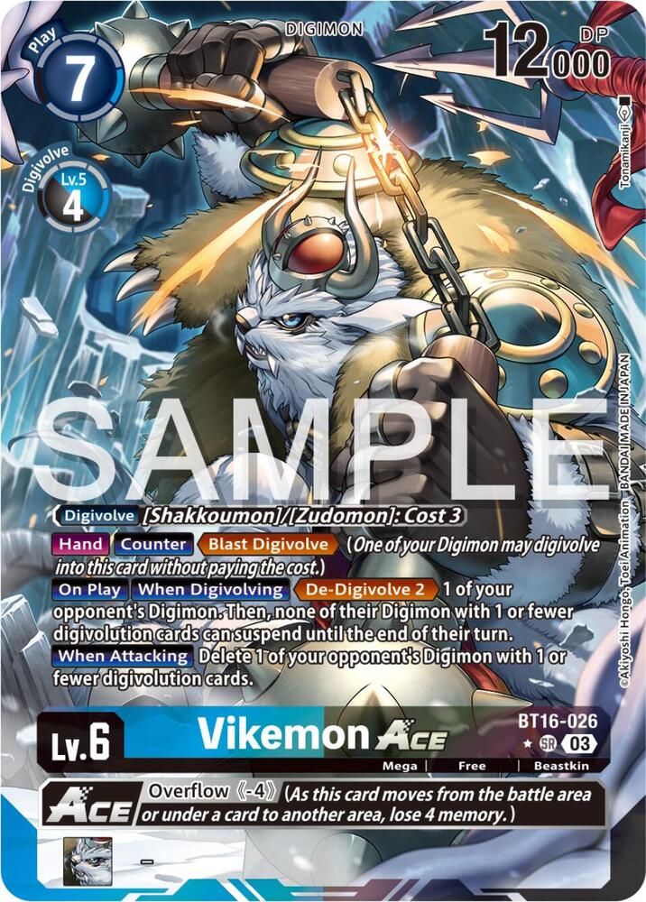 Vikemon ACE (Alternate Art) (BT16-026 SR) (BT-16)