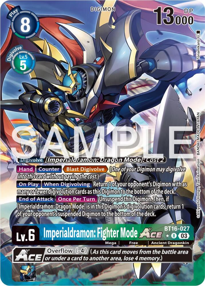 Imperialdramon: Fighter Mode ACE (Alternate Art) (BT16-027 R) (BT-16)