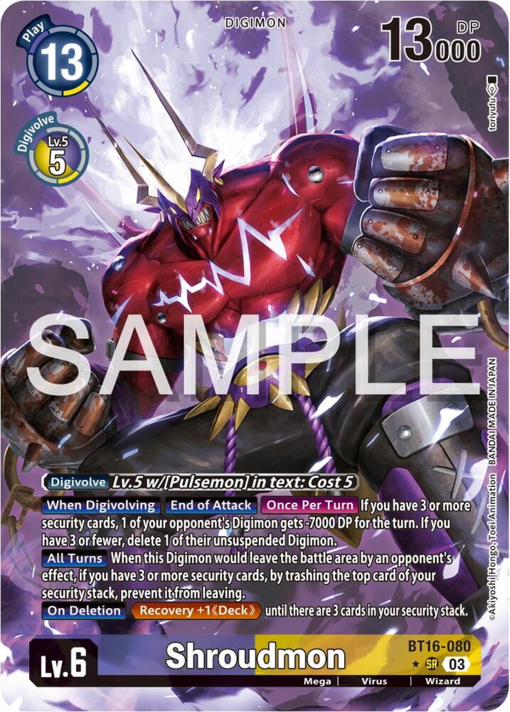 Shroudmon (Alternate Art) (BT16-080 SR) (BT-16)