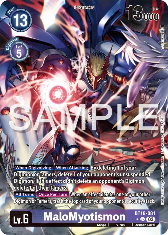 MaloMyotismon (Alternate Art) (BT16-081 SR) (BT-16)