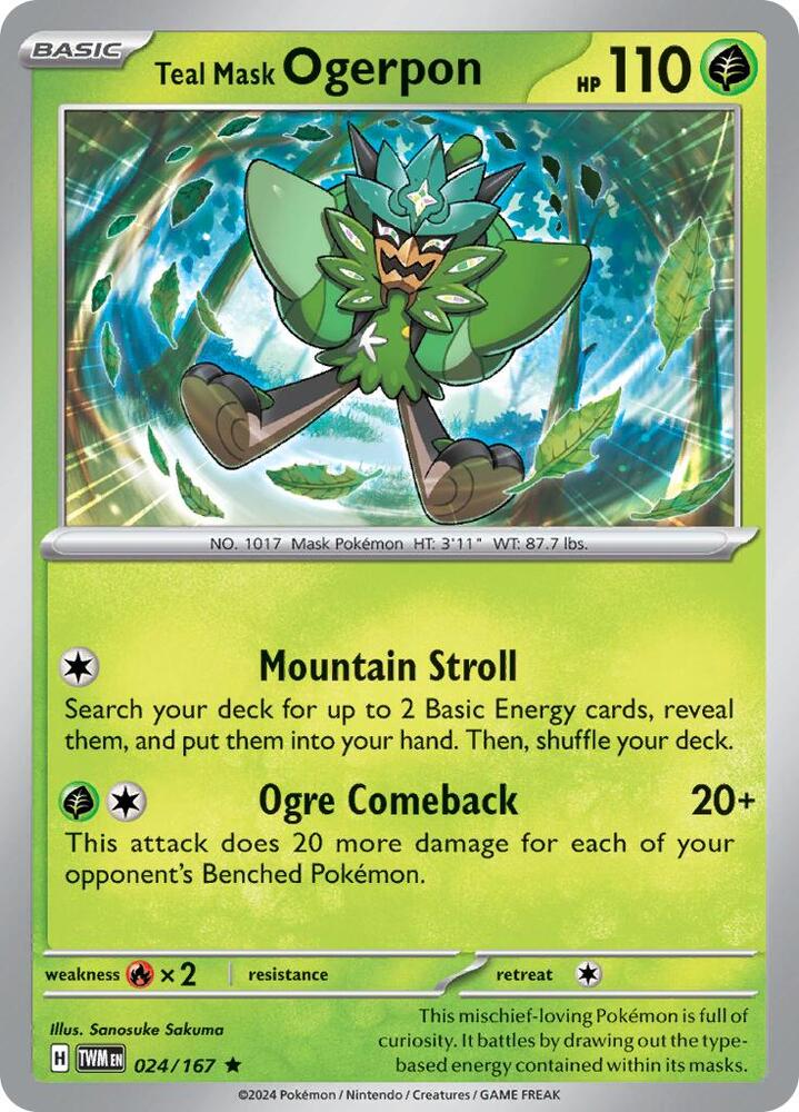 Teal Mask Ogerpon (024/167) (TWM)