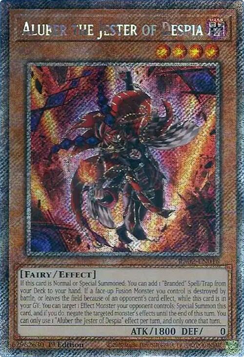 Aluber the Jester of Despia (Platinum Secret Rare) (RA02-EN016) (RA02)