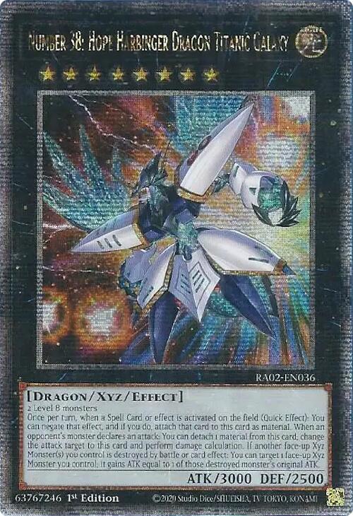 Number 38: Hope Harbinger Dragon Titanic Galaxy (Quarter Century Secret Rare) (RA02-EN036) (RA02)