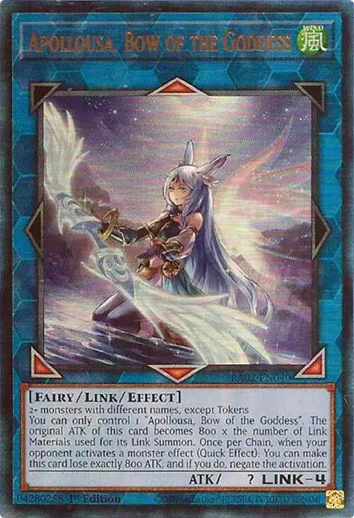 Apollousa, Bow of the Goddess (Alternate Art) (PUR) (RA02-EN040) (RA02)
