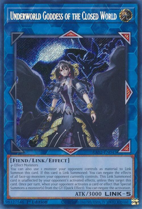 Underworld Goddess of the Closed World (Secret Rare) (RA02-EN045) (RA02)