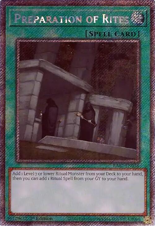 Preparation of Rites (Platinum Secret Rare) (RA02-EN056) (RA02)