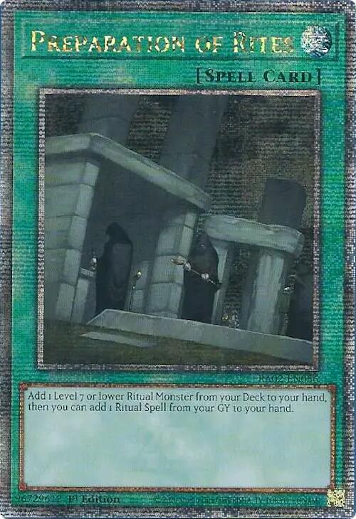 Preparation of Rites (Quarter Century Secret Rare) (RA02-EN056) (RA02)