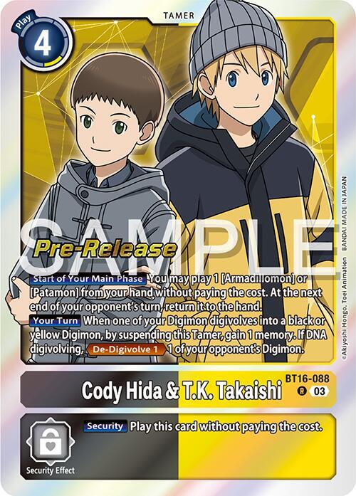 Cody Hida & T.K. Takaishi (BT16-088 R) (BT-16_PR)
