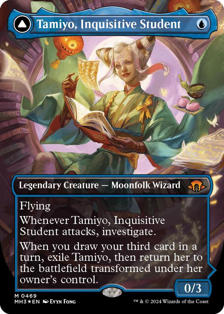 Tamiyo, Inquisitive Student (Borderless) (Textured Foil) (469) (MH3)