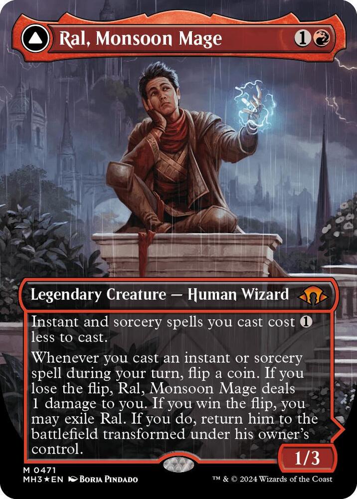 Ral, Monsoon Mage (Borderless) (Textured Foil) (471) (MH3)