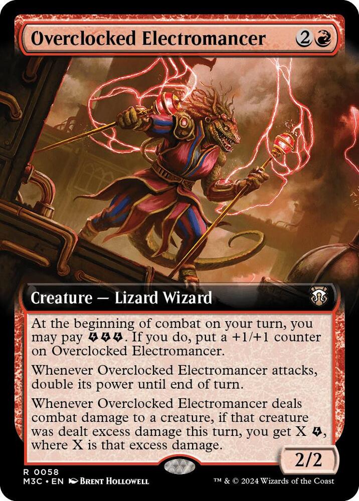 Overclocked Electromancer (Extended Art) (Ripple Foil) (58) (M3C)