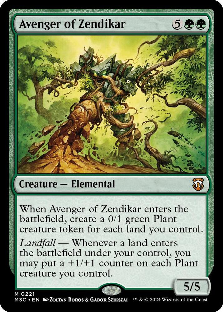 Avenger of Zendikar (Ripple Foil) (221) (M3C)