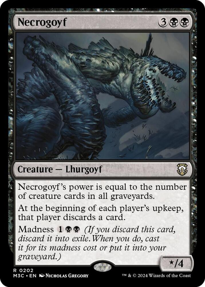 Necrogoyf (Ripple Foil) (202) (M3C)