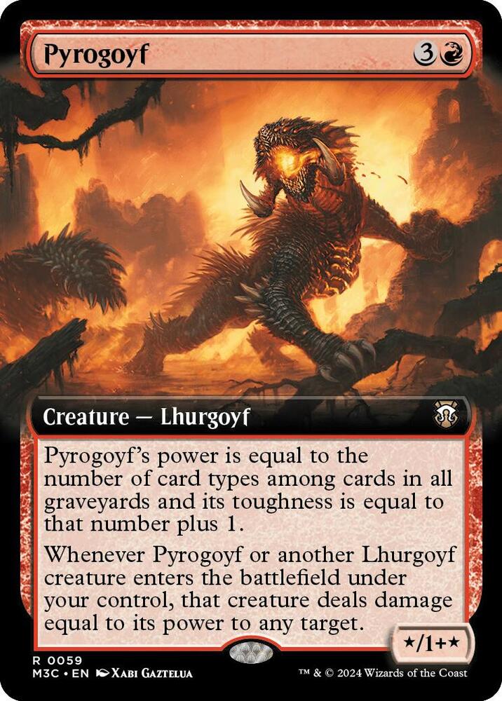 Pyrogoyf (Extended Art) (Ripple Foil) (59) (M3C)