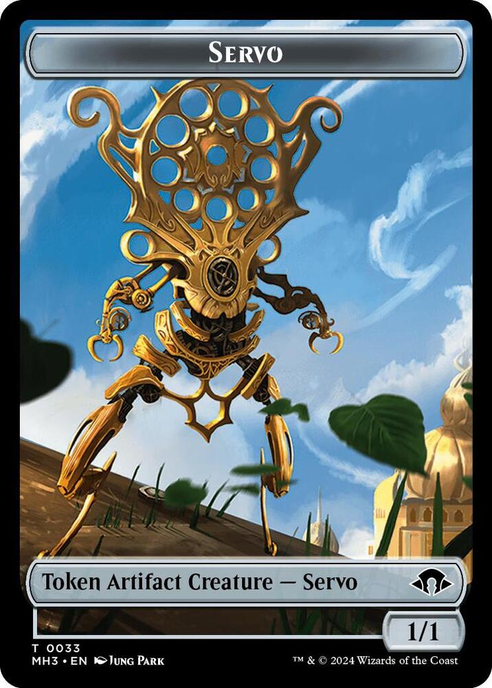 Servo // Phyrexian Wurm (0018) Double-Sided Token (33 // 18) (MH3)