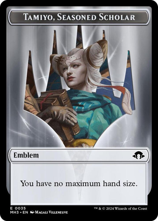 Image for Emblem - Tamiyo, Seasoned Scholar // Energy Reserve Double-Sided Token (35 // 36) (MH3) - Magic: The Gathering