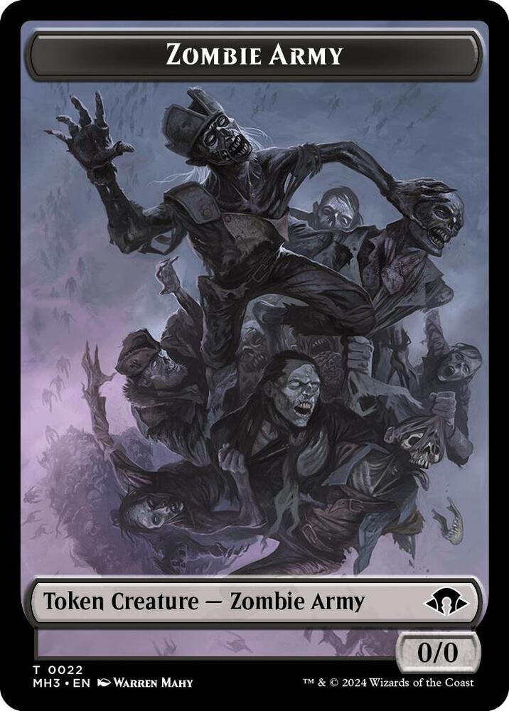 Zombie Army // Energy Reserve Double-Sided Token (22 // 36) (MH3)