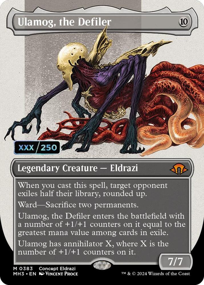 Ulamog, the Defiler (Borderless) (Serial Numbered) (383) (MH3)