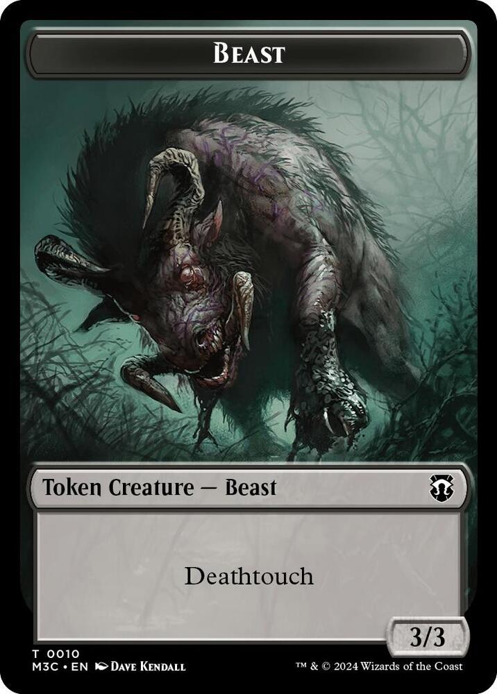 Beast (0010) (Ripple Foil) // Shapeshifter (0008) Double-Sided Token (10 // 8) (M3C)