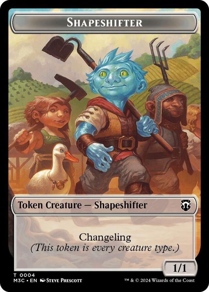 Shapeshifter (0004) (Ripple Foil) // Copy Double-Sided Token (4 // 1) (M3C)