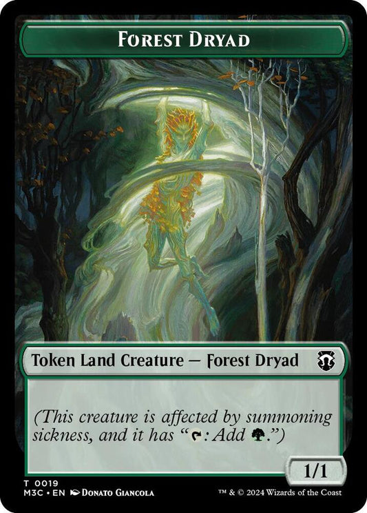 Image for Forest Dryad (Ripple Foil) // Emblem - Vivien Reid Double-Sided Token (19 // 28) (M3C) - Magic: The Gathering