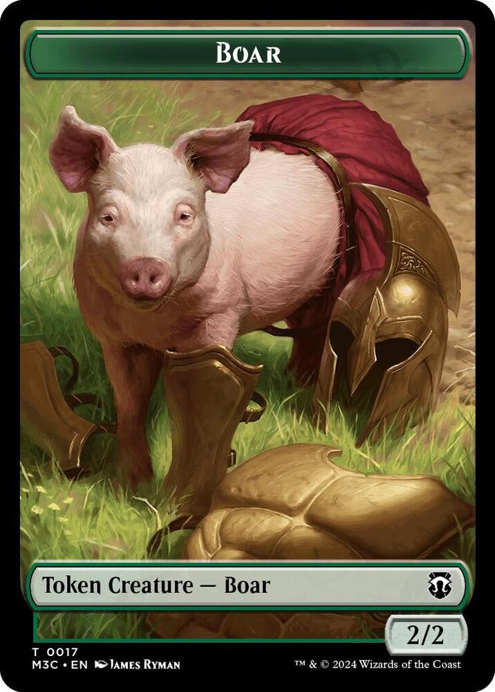 Boar (Ripple Foil) // Forest Dryad Double-Sided Token (17 // 19) (M3C)