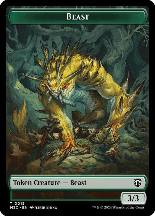 Image for Beast (0015) (Ripple Foil) // Insect (0025) Double-Sided Token (15 // 25) (M3C) - Magic: The Gathering