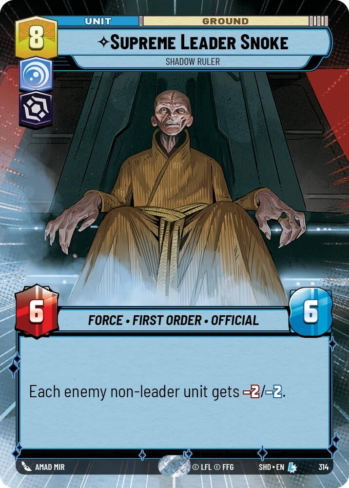 Supreme Leader Snoke - Shadow Ruler (Hyperspace) (314) (SHD)