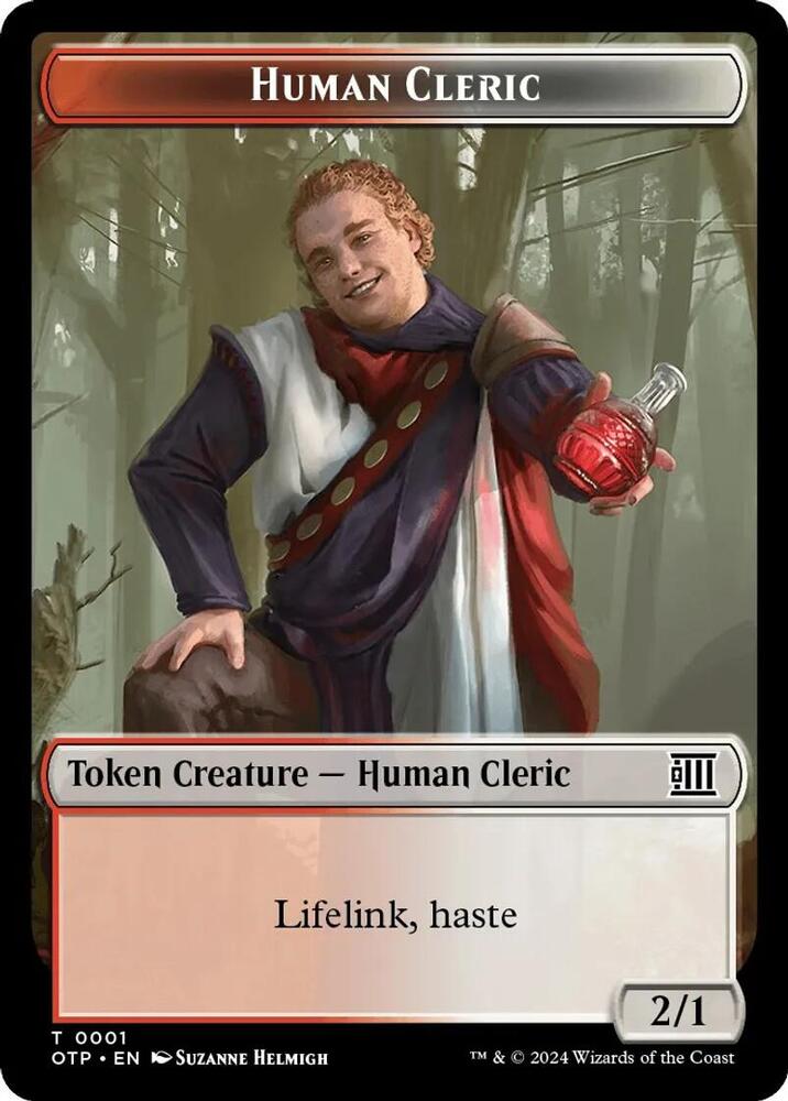 Human Cleric // Plot Double-Sided Token (1 // 20) (OTP)