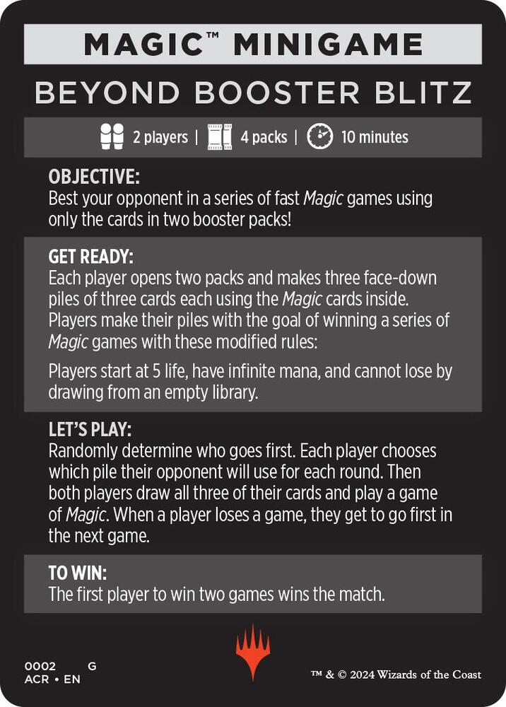 Magic Minigame: Beyond Booster Blitz (2) (ACR)