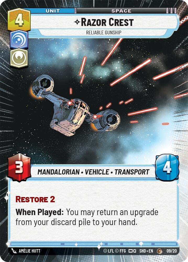 Razor Crest - Reliable Gunship (Hyperspace) (09/20) (SHD-WPP)
