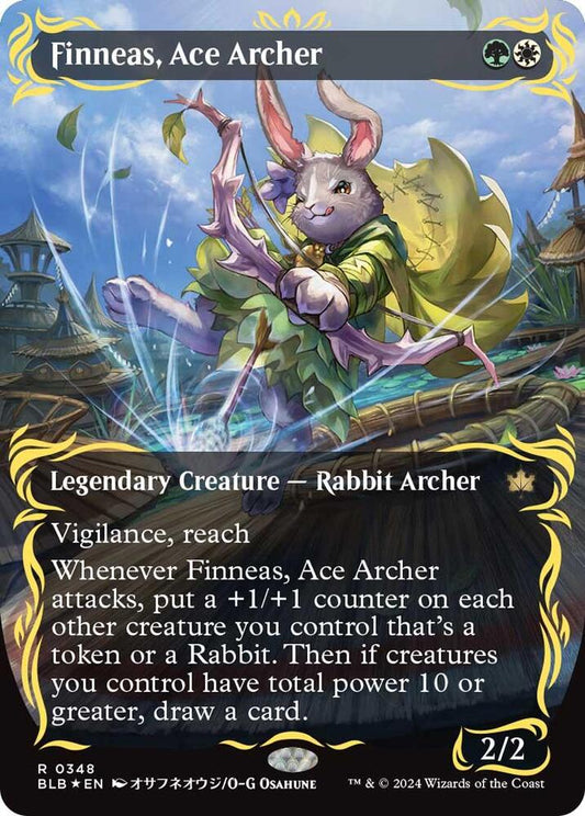 Image for Finneas, Ace Archer (Borderless) (Raised Foil) (348) (BLB) - Magic: The Gathering