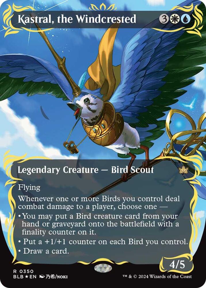 Kastral, the Windcrested (Borderless) (Raised Foil) (350) (BLB)