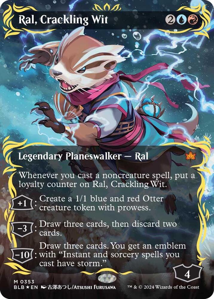 Ral, Crackling Wit (Borderless) (Raised Foil) (353) (BLB)
