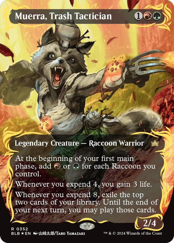 Muerra, Trash Tactician (Borderless) (Raised Foil) (352) (BLB)