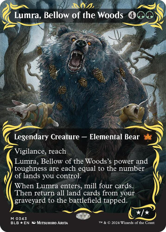 Image for Lumra, Bellow of the Woods (Borderless) (Raised Foil) (343) (BLB) - Magic: The Gathering