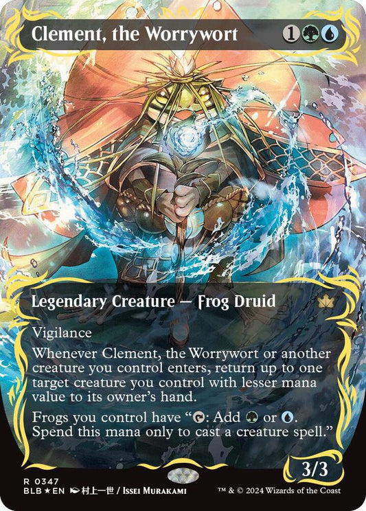 Image for Clement, the Worrywort (Borderless) (Raised Foil) (347) (BLB) - Magic: The Gathering
