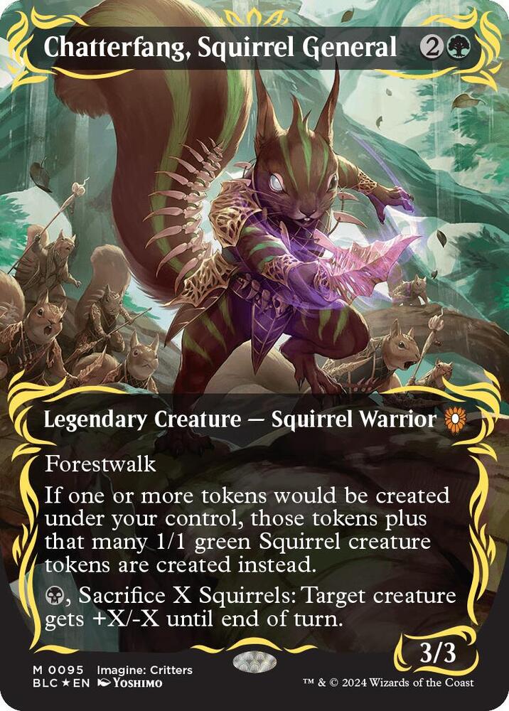 Chatterfang, Squirrel General (Borderless) (Raised Foil) (95) (BLC)