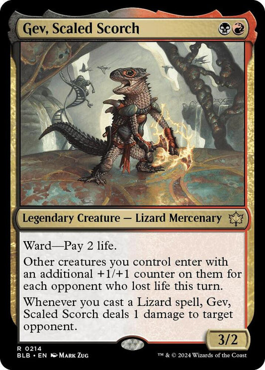 Image for Gev, Scaled Scorch (214) (BLB) - Magic: The Gathering