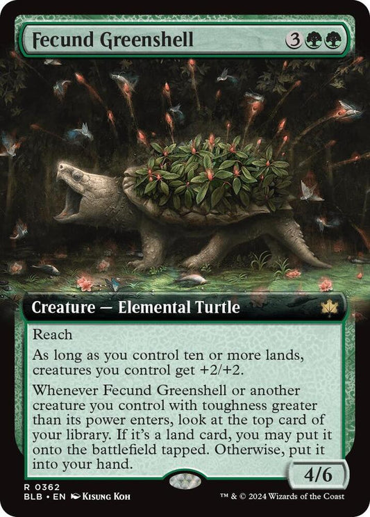 Image for Fecund Greenshell (Extended Art) (362) (BLB) - Magic: The Gathering