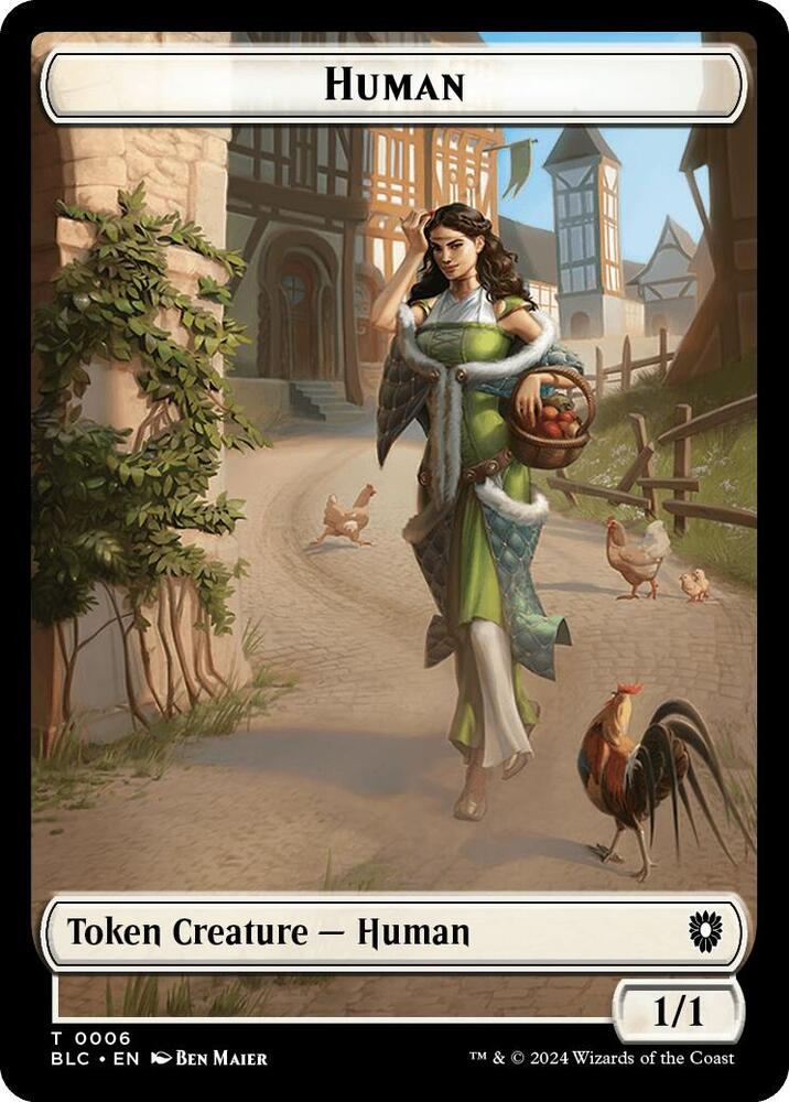 Human // Soldier Double-Sided Token (6 // 8) (BLC)