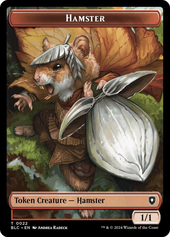 Hamster // Saproling Double-Sided Token (22 // 30) (BLC)